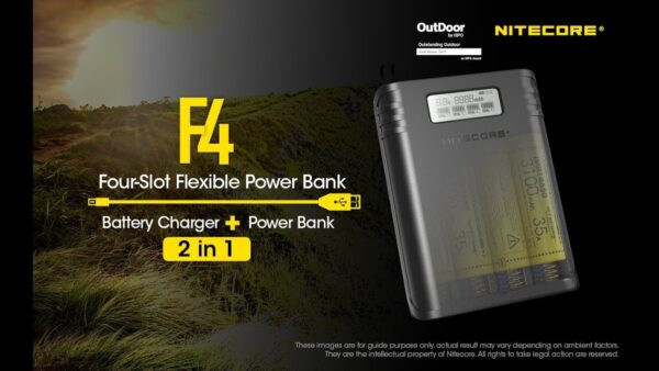 Nitecore F4-4Slot Charger & Power Bank